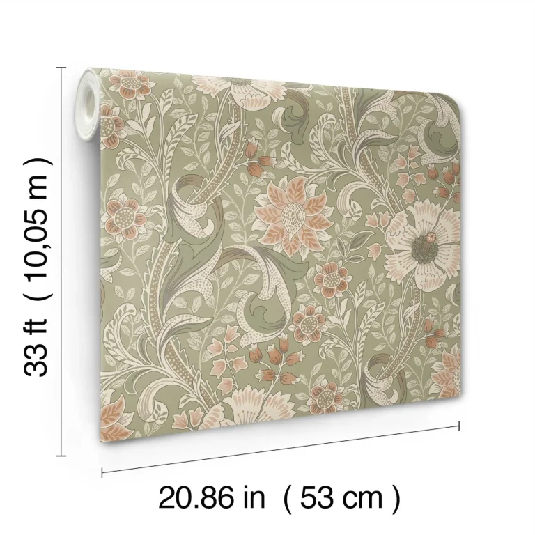 Chesapeake Liora Floral Trail Wallpaper - Green — Ảnh 2