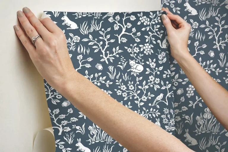 Magnolia Home Fox & Hare Peel and Stick Wallpaper - Navy — Ảnh 8