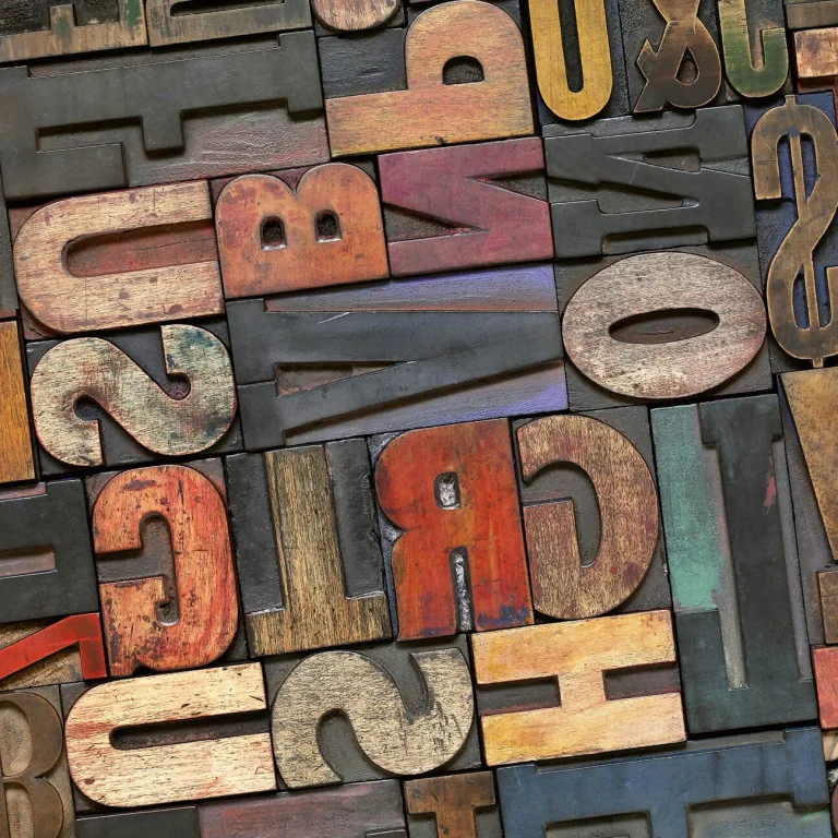 Vintage Letters - Wall Mural 5187 - 4 Panel - 192cm x 260cm — Ảnh 4