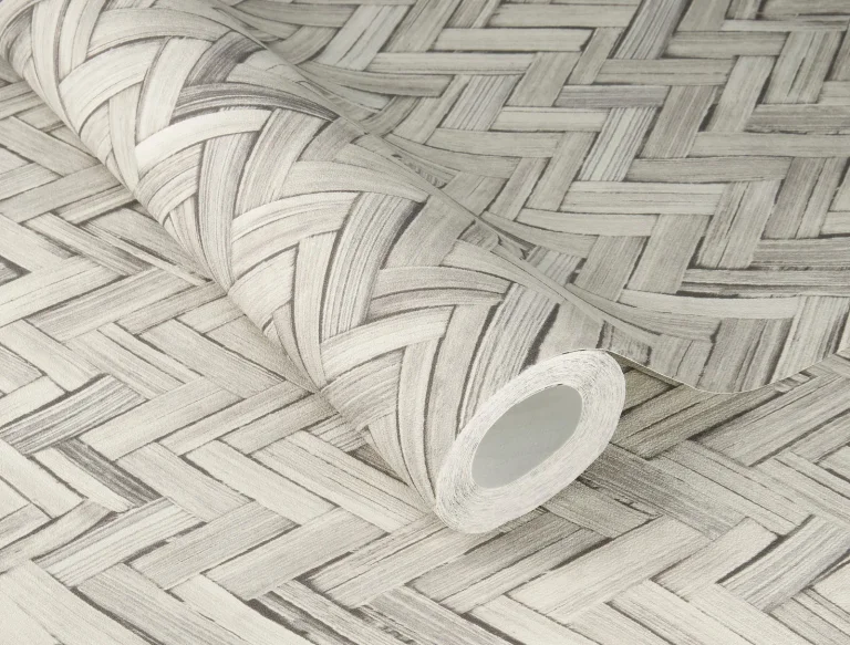 Ellery Herringbone Wallpaper - Light Grey — Ảnh 4