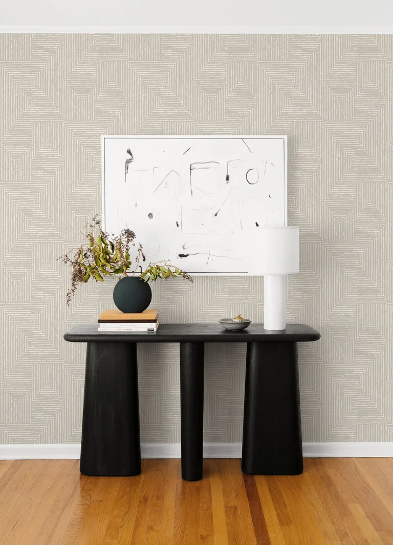 Mortenson Geometric Wallpaper - Light Grey — Ảnh 4