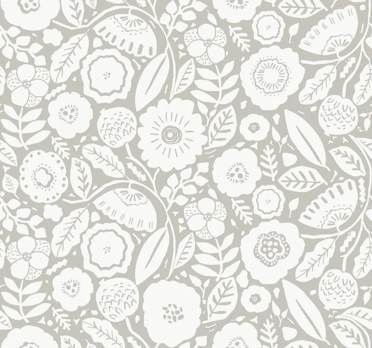 Camille Blossom Wallpaper - Grey — Ảnh 3