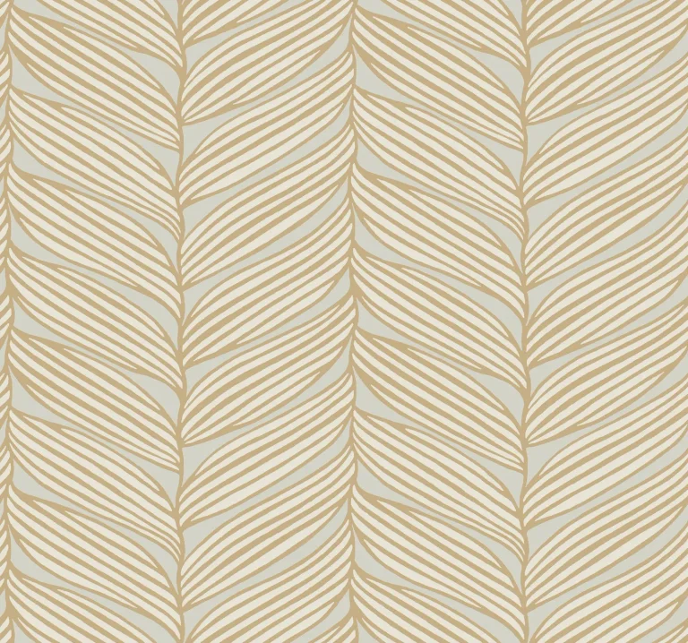Luminous Leaves Wallpaper - Neutral/Gold — Image 5