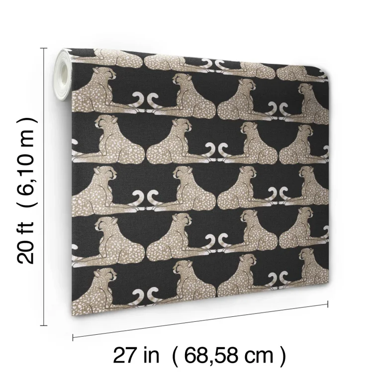 Reclining Cheetahs Peel and Stick Wallpaper - Black — Ảnh 8