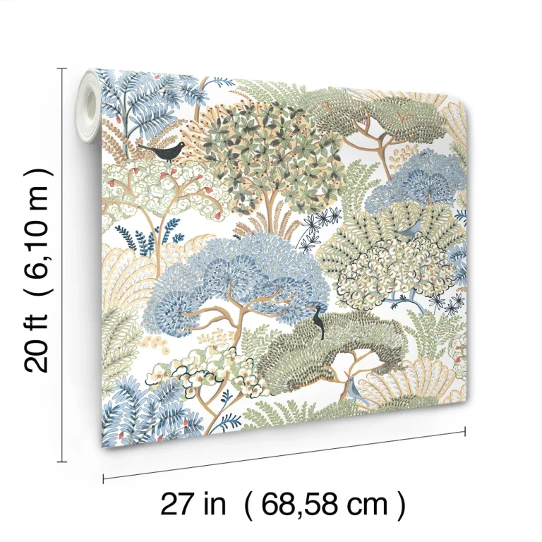 Everbloom Forest Botanical Peel and Stick Wallpaper - Butter — Ảnh 2