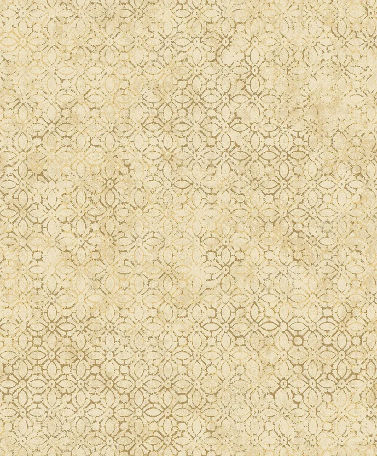 Khauta Floral Geometric Wallpaper - Gold — Ảnh 4