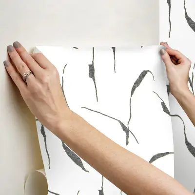 Nikki Chu Ivory Coast Peel and Stick Wallpaper - Black & Gold