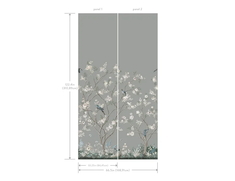 Ronald Redding Lingering Garden Wall Mural - Grey — Ảnh 4