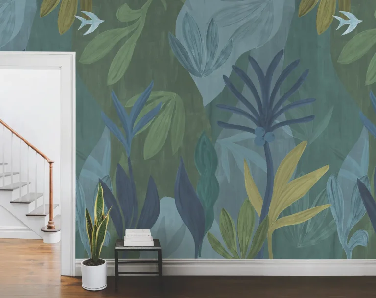 Chambord Gardens Wall Mural - Ultramarine — Image 5