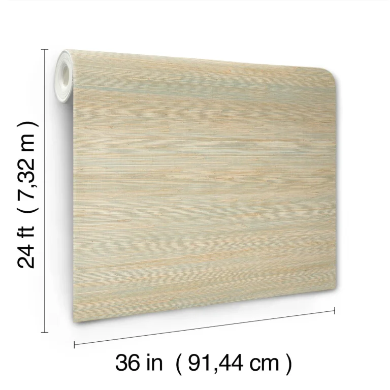 Ronald Redding Horizontal Jute Wallpaper - Seaglass
