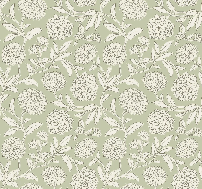 Chatsworth Garden Floral Trail Wallpaper - Light Green — Ảnh 4
