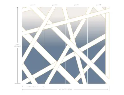 Nastri Shade Wall Mural - Blue