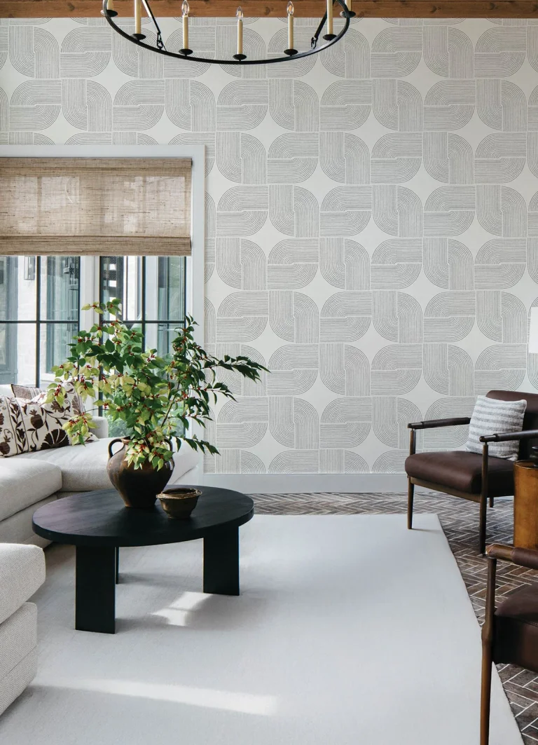 Savoye Spiral Arches Wallpaper - Black — Image 3
