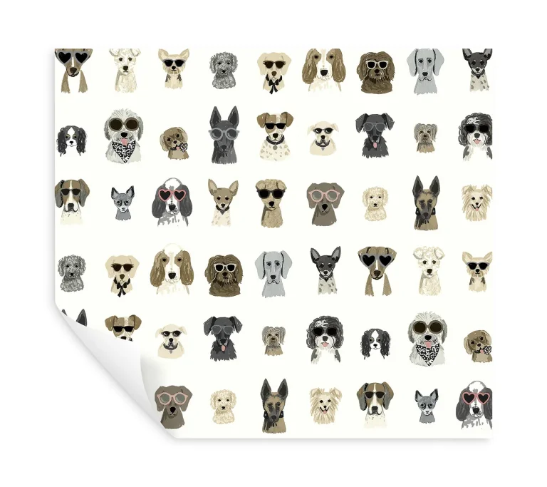Rifle Paper Co. Dog Days Peel and Stick Wallpaper - Grey — Ảnh 3