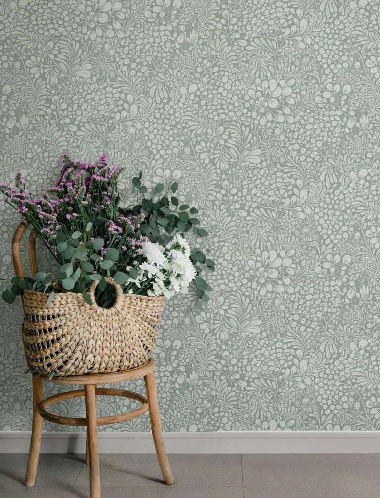 Siv Botanical Wallpaper - Slate — Ảnh 2