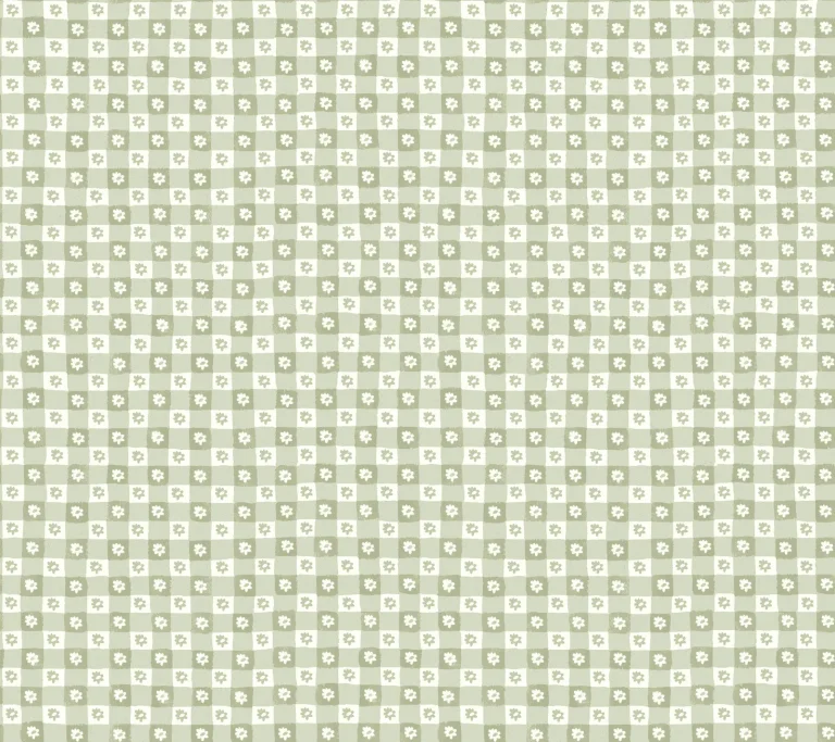 Rifle Paper Co. Daisy Gingham Floral Check Peel and Stick Wallpaper - Green — Ảnh 4