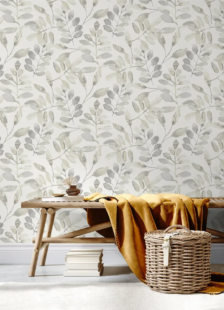 Chesapeake Pinnate Leaves Wallpaper - Taupe — Ảnh 4