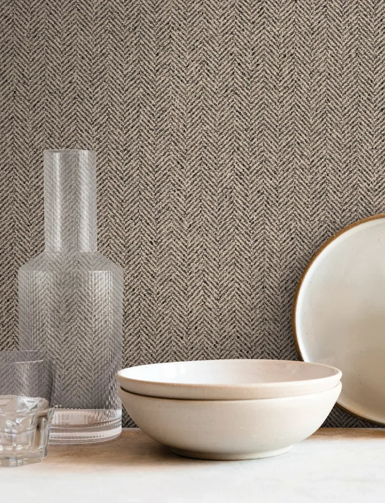 Tailored Chevron Wallpaper - Latte — Ảnh 5