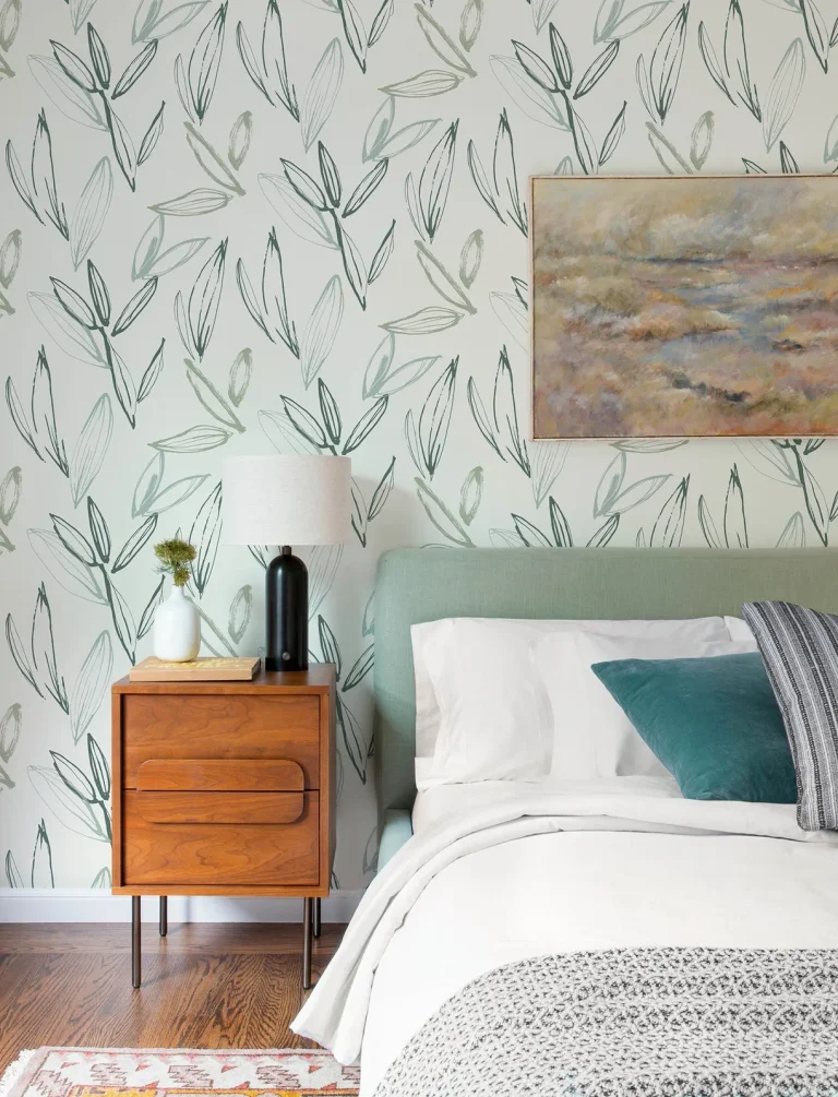 Kenia Leaf Toss Wallpaper - Green — Ảnh 3