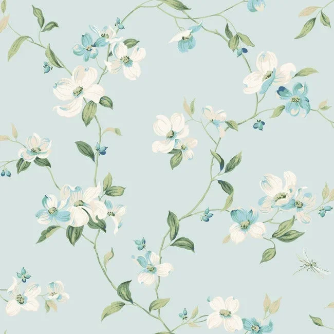 Dogwood Wallpaper - Light Blue — Ảnh 5
