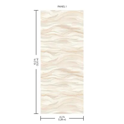 Currents Wall Mural - Clay