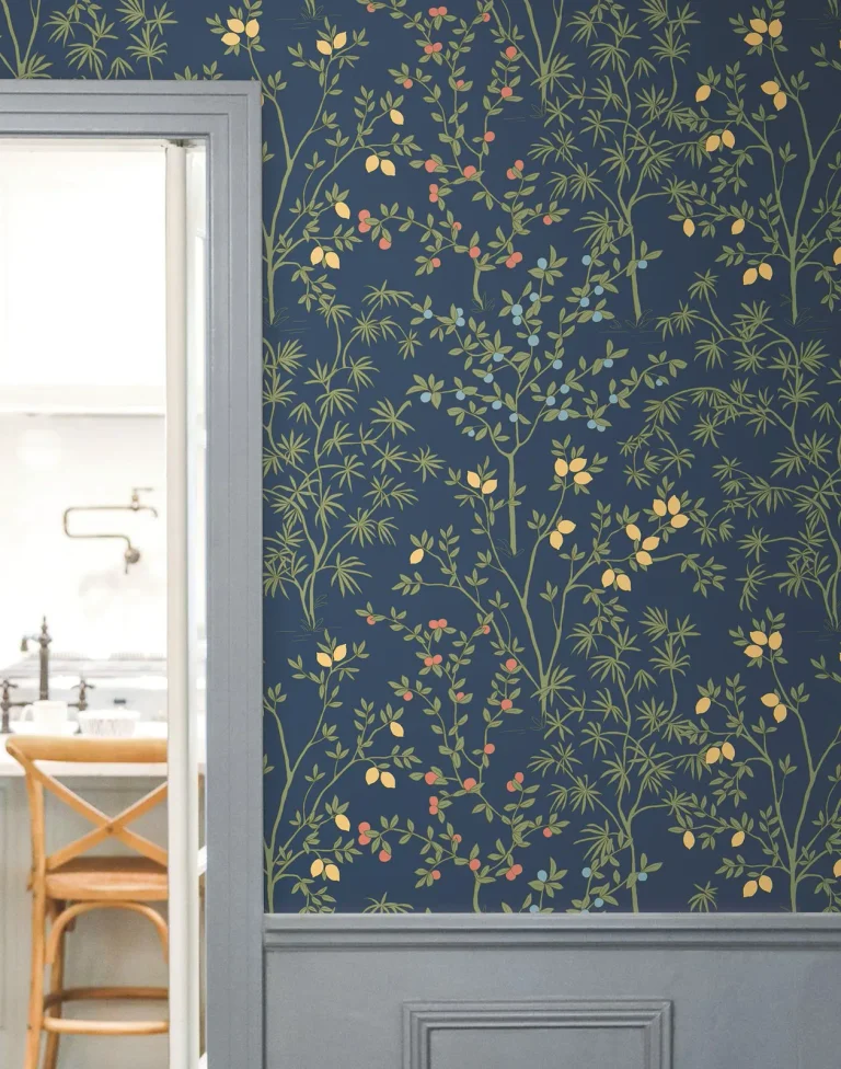 Erin & Ben Lemon Grove Peel and Stick Wallpaper - Navy — Image 5