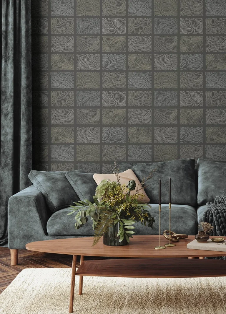 Bronson Topography Wallpaper - Slate — Image 2