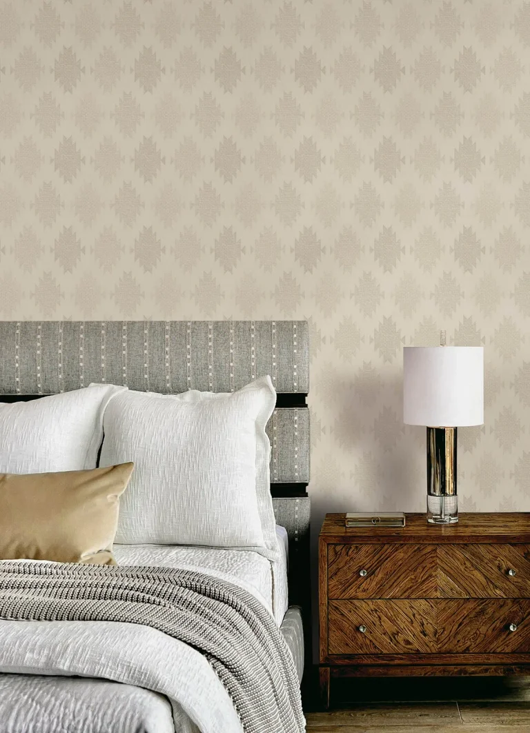 Chesapeake Stitched Heirloom Wallpaper - Khaki — Ảnh 5
