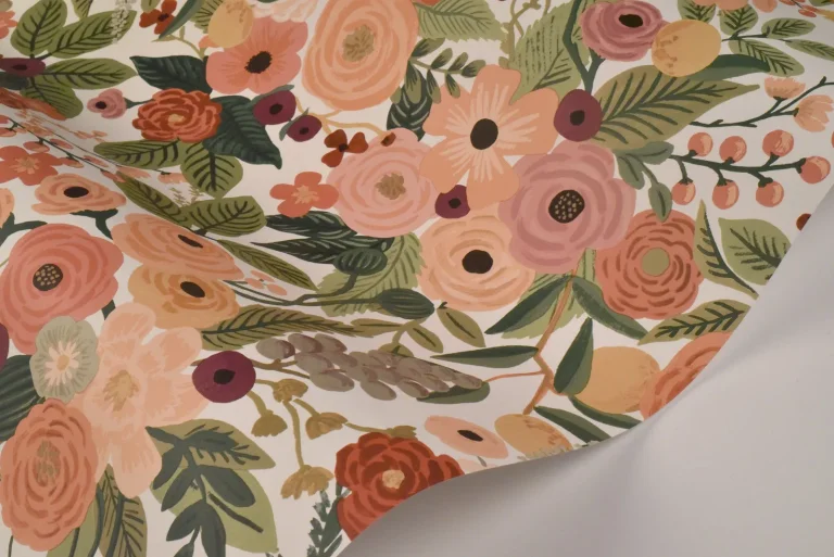 Rifle Paper Co. Garden Party Peel and Stick Wallpaper - Burgundy Multi — Ảnh 3