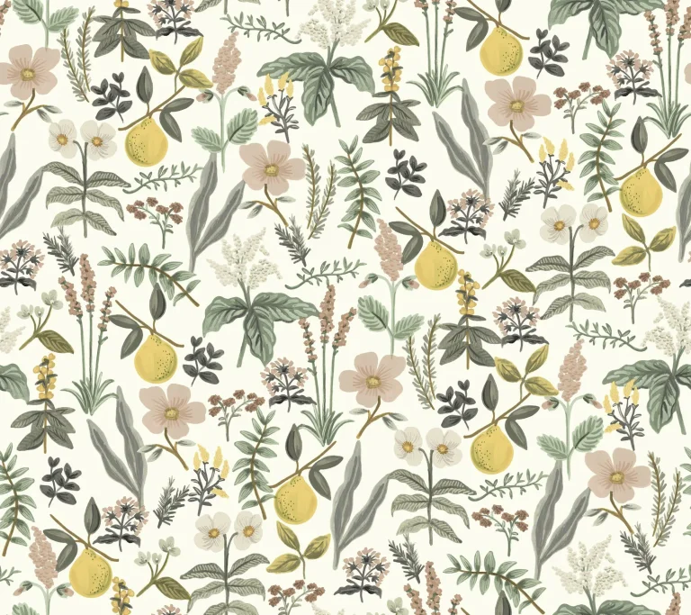 Rifle Paper Co. Herb Garden Botanical Peel and Stick Wallpaper - Cream