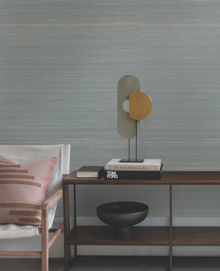 Ronald Redding Abaca Weave Wallpaper - Blue — Ảnh 5