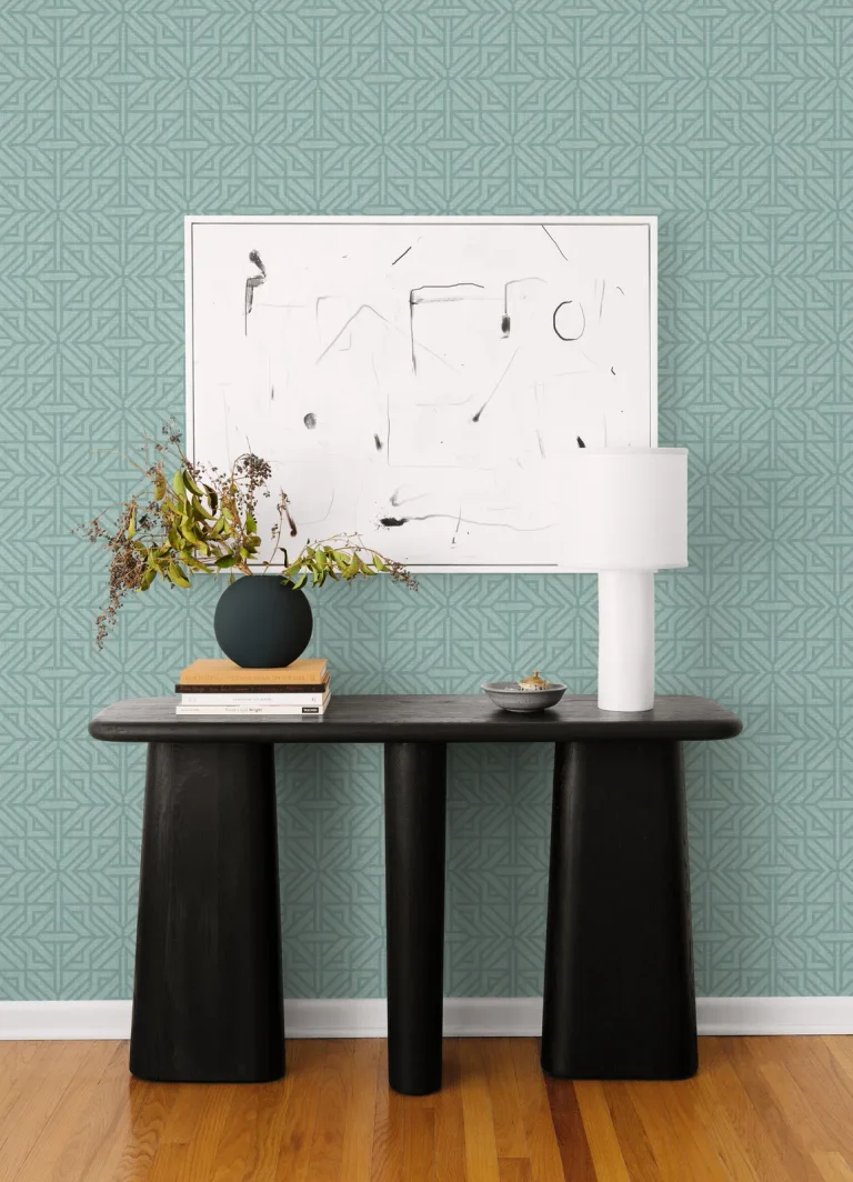 Hesper Geometric Wallpaper - Teal — Ảnh 3