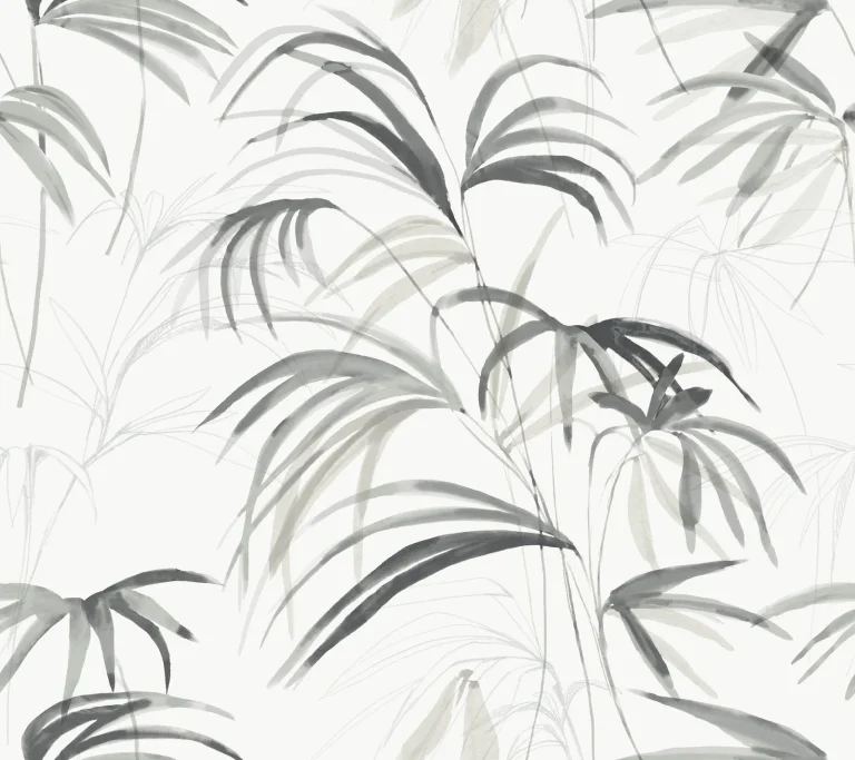 Candice Olson Inky Palms Peel and Stick Wallpaper - Black — Ảnh 3