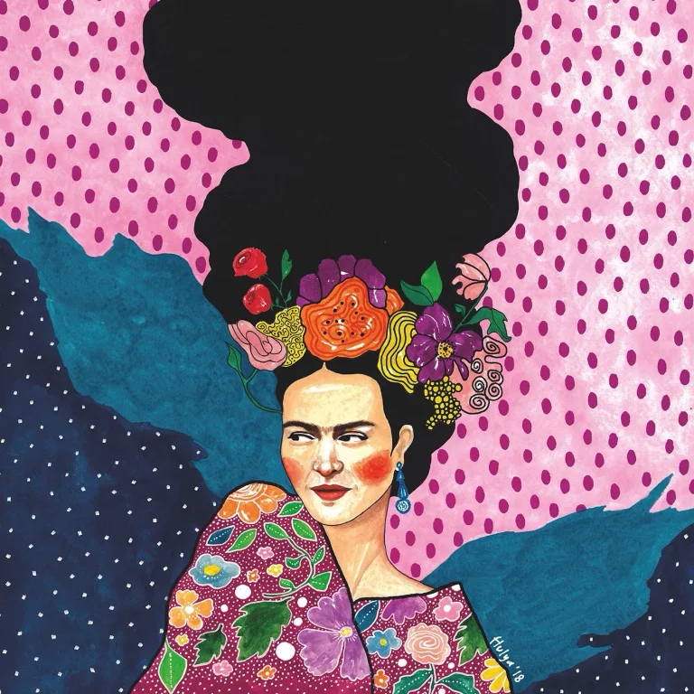 Frida Illustration - Wall Mural 5539 - 4 Panel - 192cm x 260cm — Ảnh 2