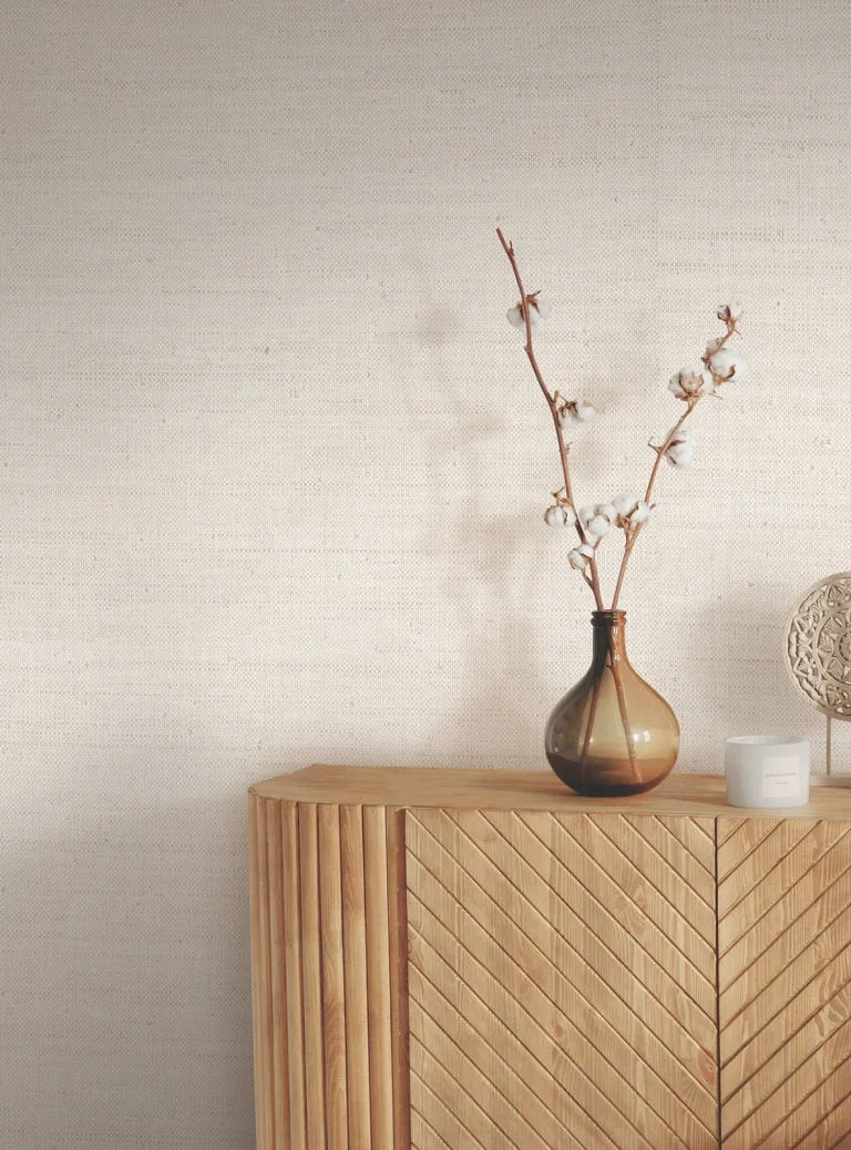 Ronald Redding Painted Raffia Wallpaper - White — Ảnh 3