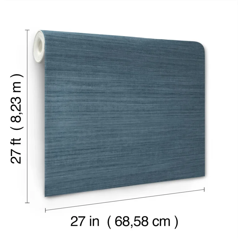 Silk Essence Faux Fabric Wallpaper - Indigo — Ảnh 2