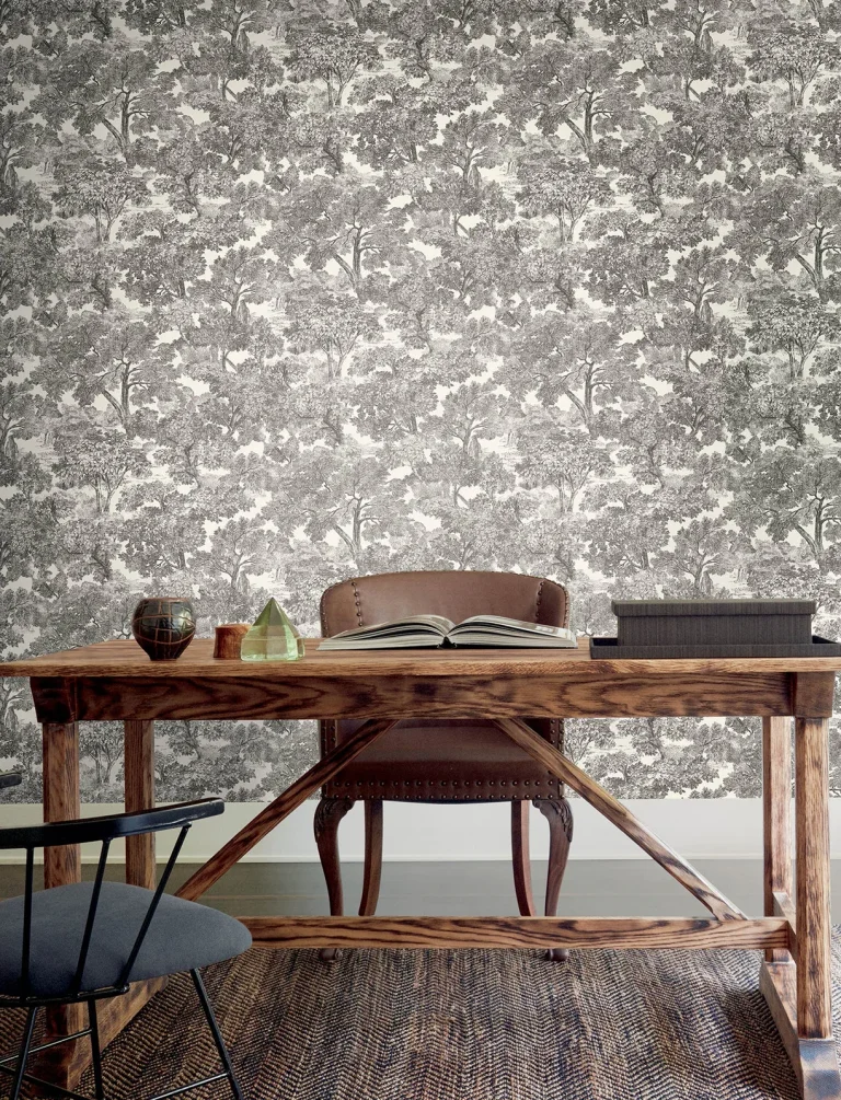 Chesapeake Spinney Toile Wallpaper - Black — Ảnh 5