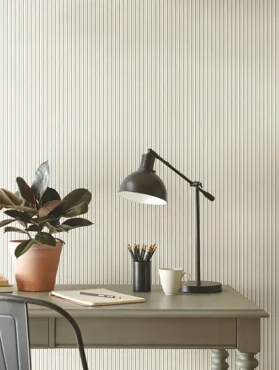 Magnolia Home French Ticking Wallpaper - Charcoal/Black
