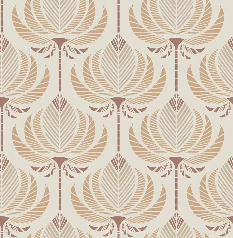Ferrenby Floral Fan Wallpaper - Apricot — Ảnh 2
