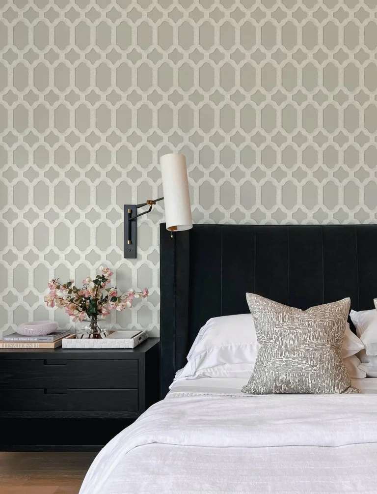 Chesapeake Chervil Trellis Wallpaper - Light Grey — Ảnh 3