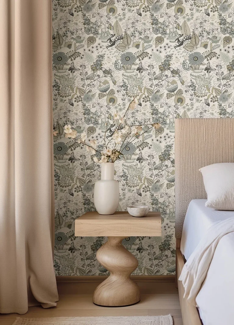 Whimsy Fauna Wallpaper - Neutral — Ảnh 4