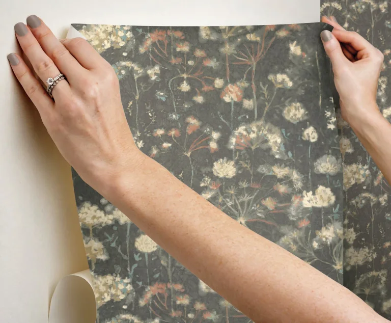 Candice Olson Botanical Fantasy Peel and Stick Wallpaper - Red & Blue — Ảnh 6