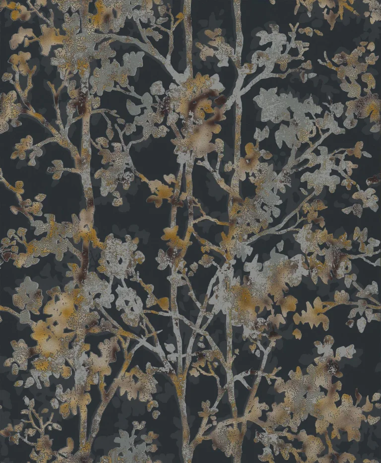 Shimmering Foliage Wallpaper - Black/Multi — Image 6