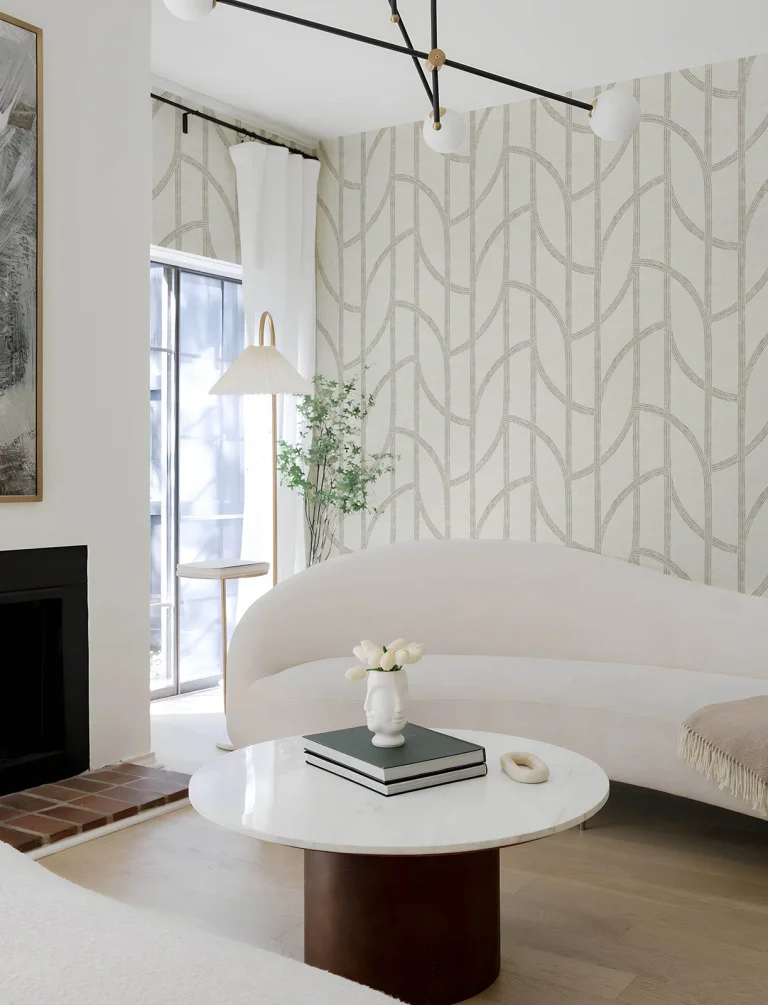Harlow Curved Contours Wallpaper - Champagne — Ảnh 2
