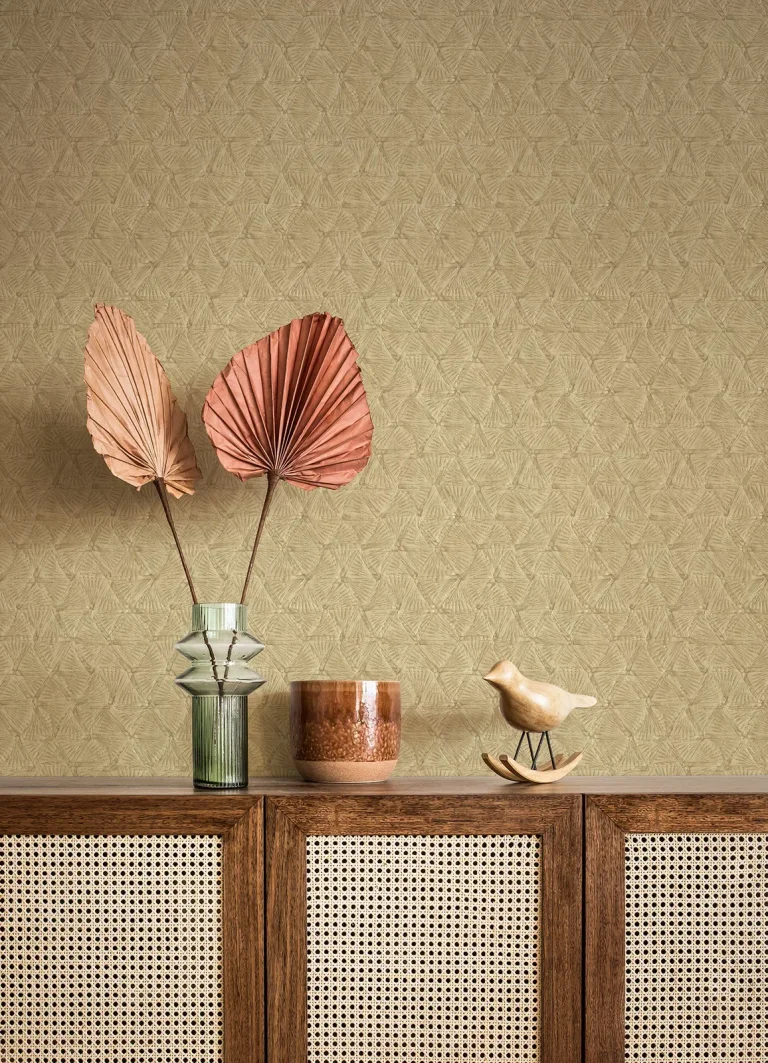 Wright Textured Triangle Wallpaper - Gold — Image 4