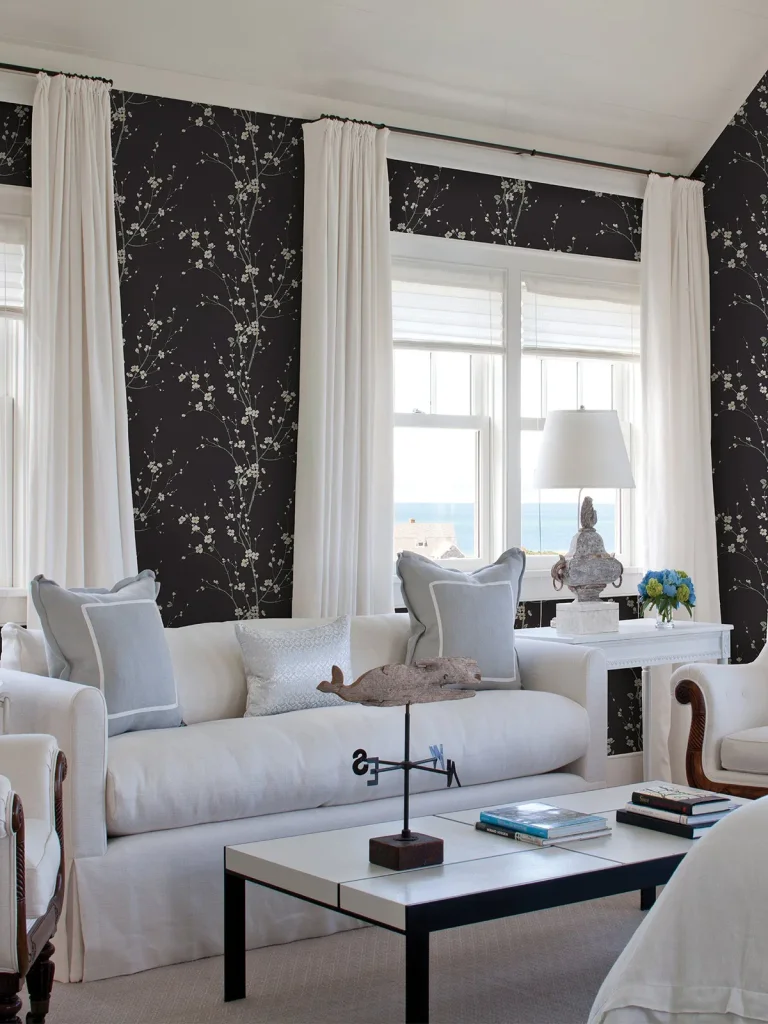 Monterey Floral Branch Wallpaper - Black — Ảnh 2