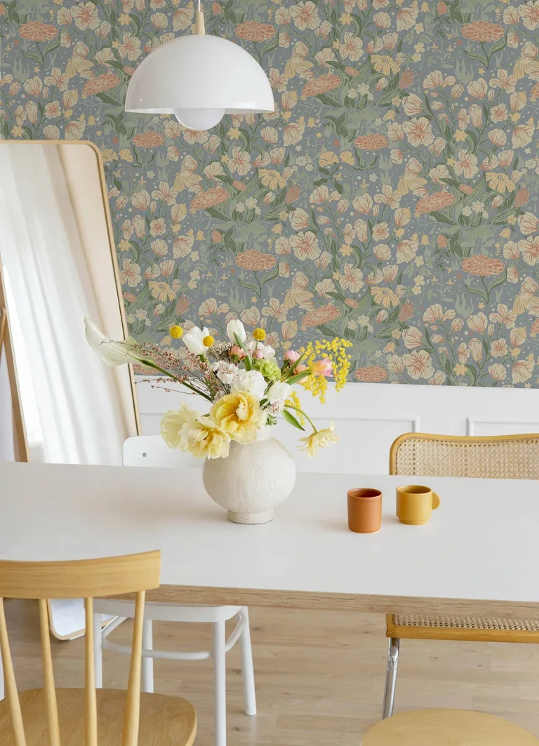 Hava Meadow Flowers Wallpaper - Coral — Ảnh 2
