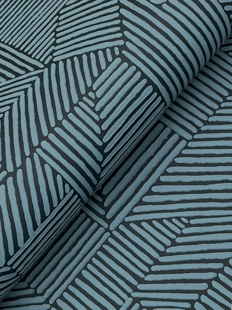 Crescendo Block Geometric Wallpaper - Dark Blue — Ảnh 6
