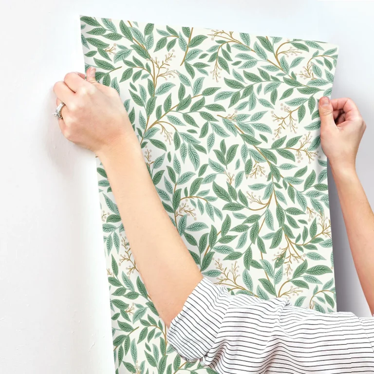 Rifle Paper Co. Willowberry Wallpaper - Emerald & White — Ảnh 7