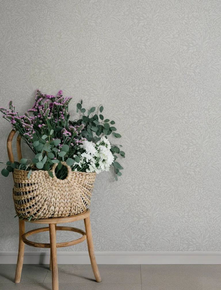 Kristina Botanical Wallpaper - Light Grey — Ảnh 4